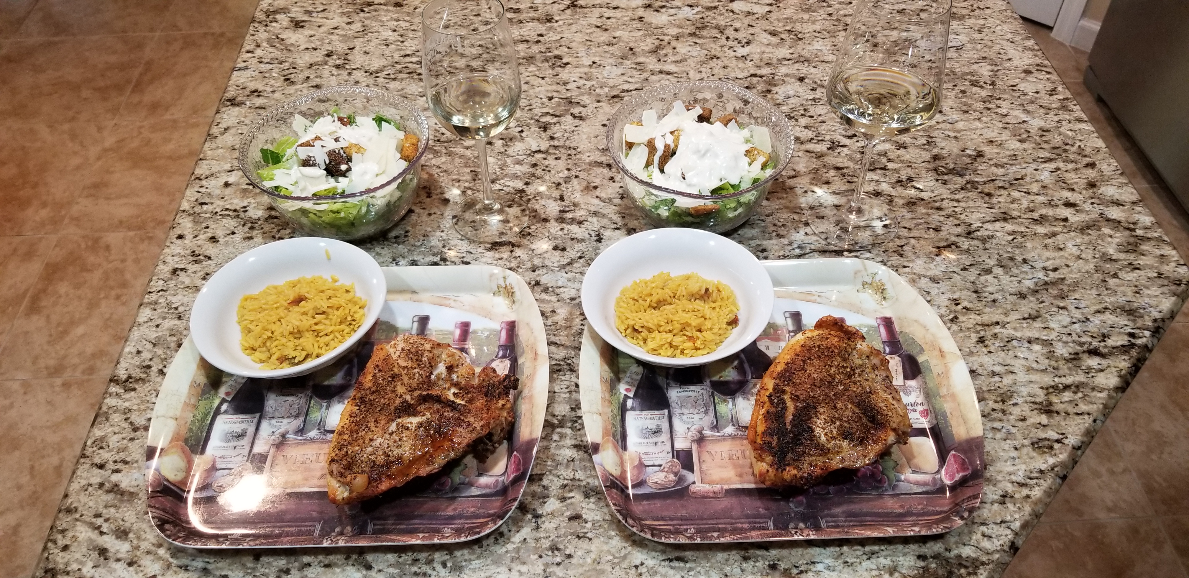 Bottles and glasses prepared for a tasting